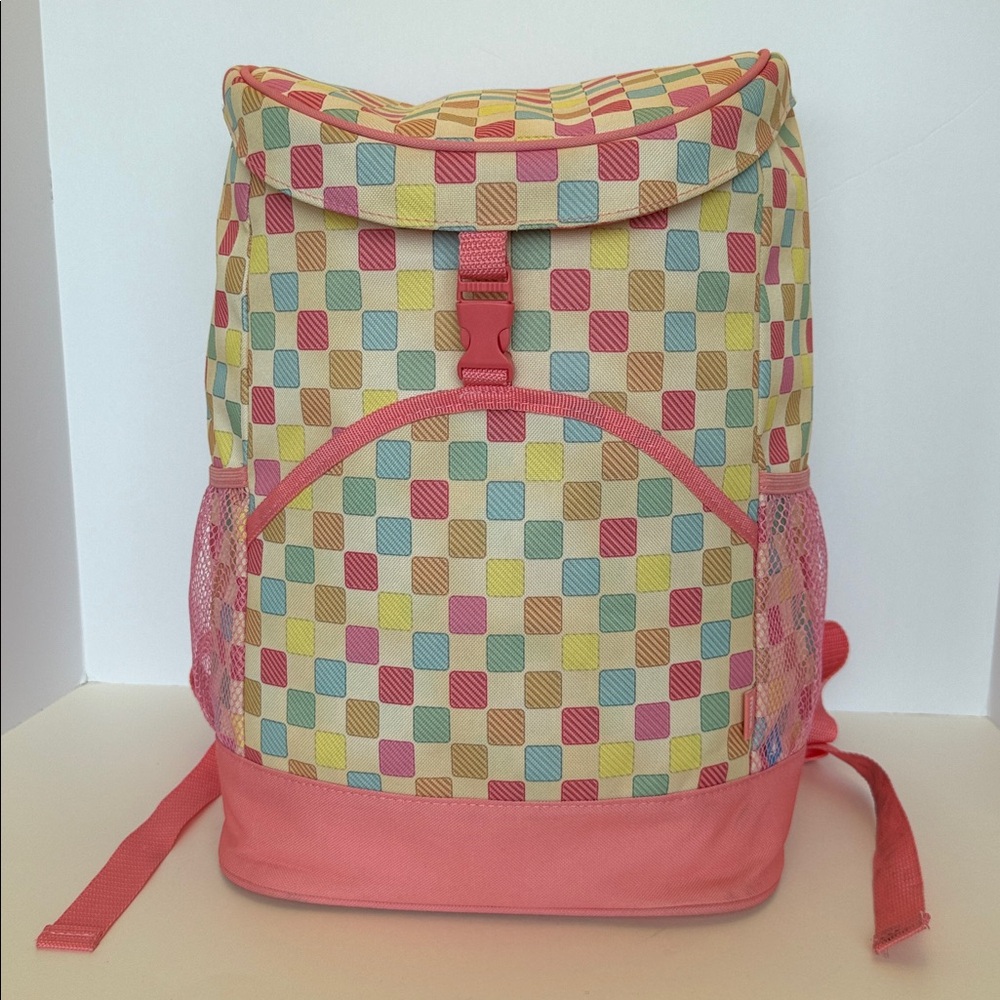 NWT mine. Insulated backpack‎ cooler with a peach multicolored patch design/h2o